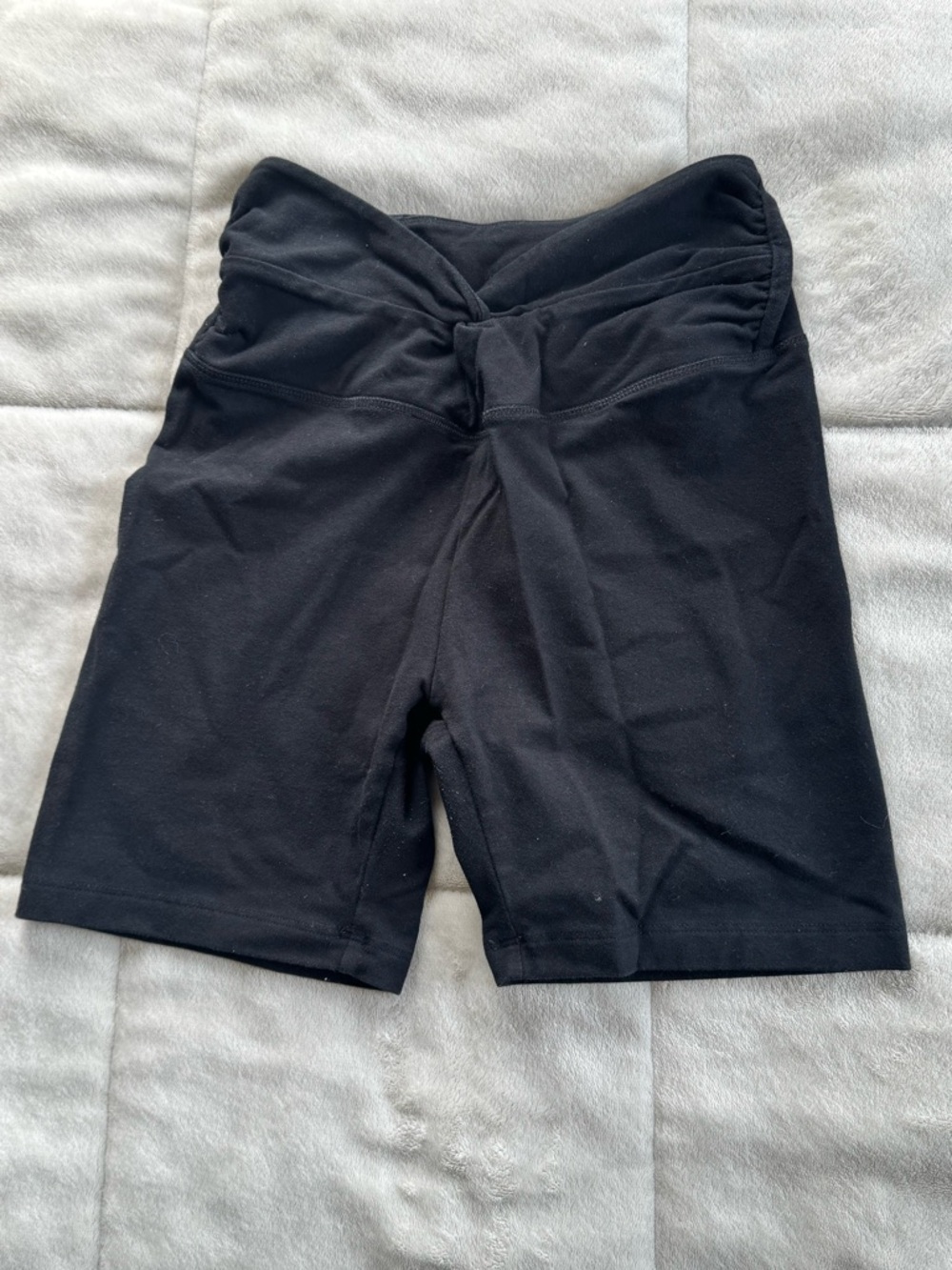 PINK Victoria's Secret Black High Waist Twist-Front Bike Shorts